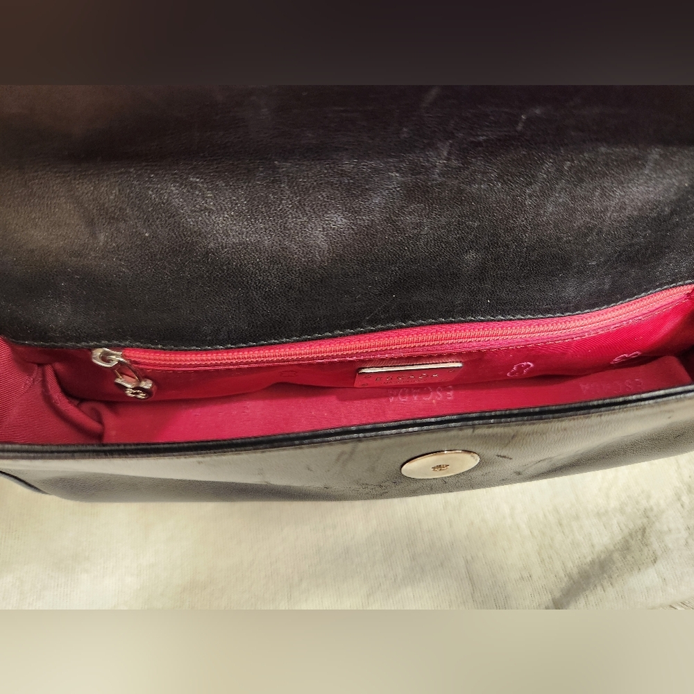 Escada Black Leather Chain Clutch Bag - Picture 6 of 8